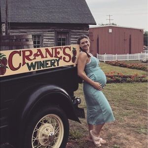 Jean button front dress